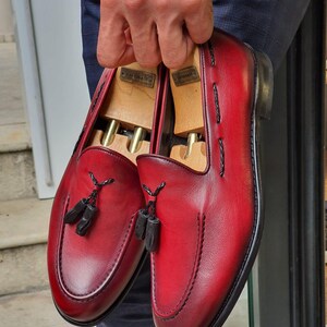 Men's Red Tassel Loafers