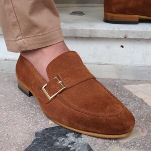 Brown Suede Loafers for Men