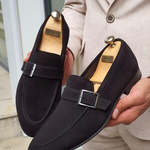 Black Suede Loafers for Men