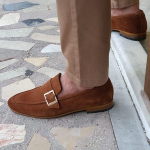 Brown Suede Loafers for Men