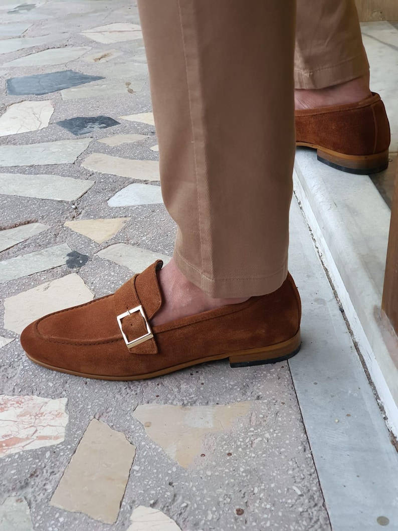 Brown Suede Loafers for Men