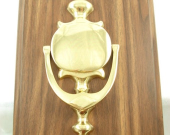 Brass Door Knocker with Engraving