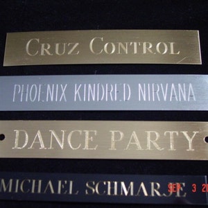 name plate, sign, tag, Engraved, 2x4 or smaller custom engraving and personalized image 2