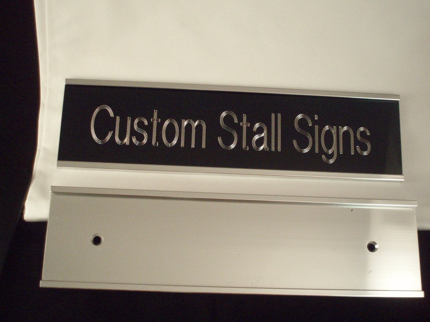 Horse Stall Plates Plaque with holder rotary engraved Etsy