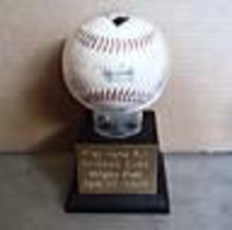 Baseball Holder Trophy display case Custom Engraved Etsy