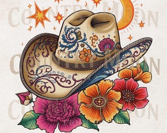 Cowboyhatt Western PNG | Populär Cowgirl Clipart, Sublimeringsskjorta Design, Trendig PNG