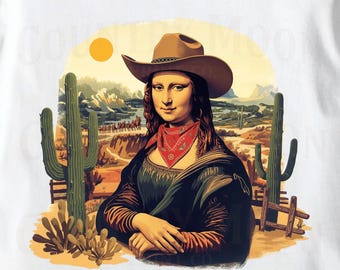 Mona Western PNG | Trending Cowgirl Shirt Design, Sublimation Download