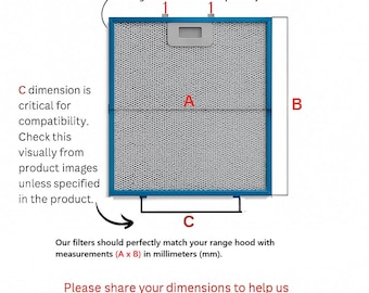 Coooker Hood Range Hood Filter DDP for EU, Compatible With Many Brands.