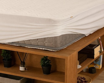 200x180 cm Ultra Soft 3D Waterproof Mattress Protector Fitted Sheet – 100% Cotton, Silent, Antibacterial Single