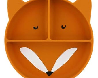 Mr. Fox Silicone Suction Plate • Compartment Baby Plate