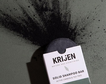 Purifying Bamboo Charcoal Hair Detox Shampoo • Tea Tree & Mint • Anti-Dandruff, Volumizing, Nourishing Hair Care