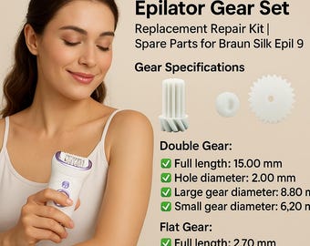 Braun Epilator Silk Epil 9 Series SilkEpil Epilation Part Repair Kit Accessory Replacement Spare Part Gear
