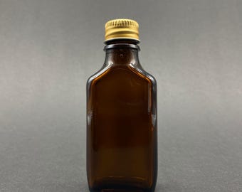 30ml Amber Glass Bottle with Gold Cap