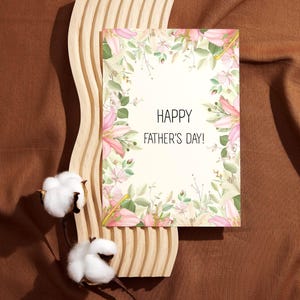 Cartão de felicitações para o Dia dos Pais, para imprimir e dobrar, com mensagem personalizada