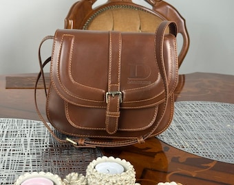 Bolso bandolera de piel auténtica Dorset Hide, bolso de hombro minimalista, correa ajustable.