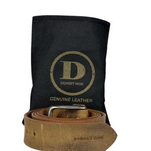 Heavy duty genuine leather men's belt gift pack