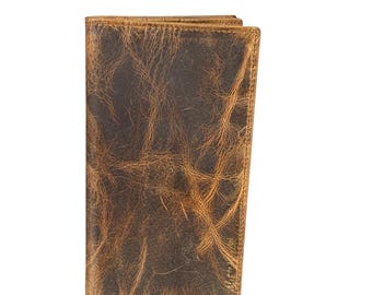 Cartera larga personalizada de cuero genuino con protección RFID para móvil, iPhone Pro Max, Samsung S+, funda para teléfono