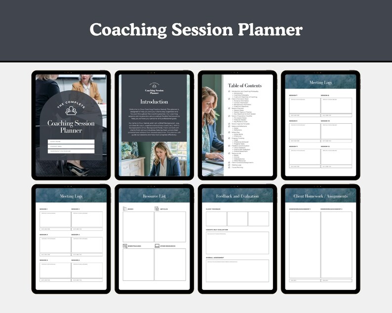 Coaching Session Planner Canva Template, Client Notes (digital Download ...