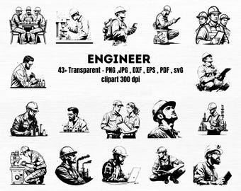 Engineer SVG Bundle: Architecture, Civil, Mechanical Designs (Digital Download)