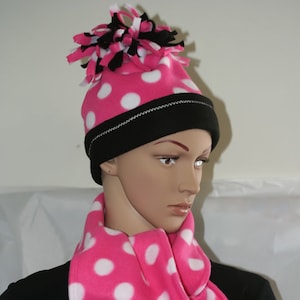 TODLER Hat and Scarf. Youth Hat. Fleece Scarf. Fleece Hat. Fleece Scarf and Hat Set. Kids Winter Hat. Toddler Hat and Scarf. Unique Gift.