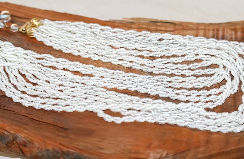 Vintage Necklace Vintage 1960-1970 Statement Necklace Vintage 10 Strand Necklace Unique Jewelry Bridal Jewelry Vintage Costume Jewelry