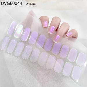 Aurora / Irridescent Semi-cured Gel Nail Wraps / Nail Strips / Nail Stickers