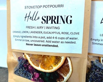 Simmer Pot Kit Natural Stovetop Potpourri • Home Fragrance Gift • Crockpot Simmer Kit • Seasonal Gifts