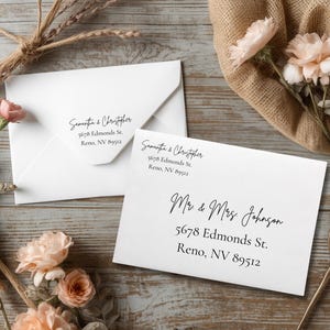 Editable Envelope Address Template for Canva | Minimalist Wedding Envelope Address Label | Printable Envelope Template | DIY Wedding Label