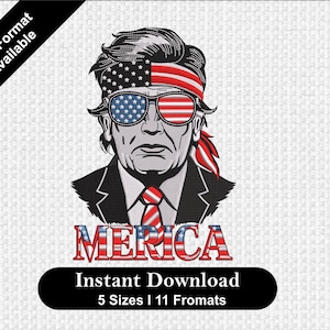 Trump Embroidery Design - Trump You Missed Embroidery Design - US 2025 Election Embroidery Design - Machine Embroidery Design - 5 SIZES