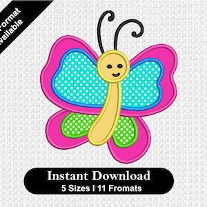 Butterfly embroidery design - Animal embroidery designs machine embroidery pattern - Baby girl embroidery file - butterfly applique design