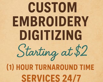 Custom Embroidery Digitizing Service | Logo & Image File Conversion