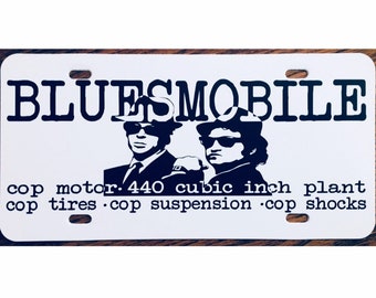 Blues Brothers Bluesmobile Cop Specs License Plate Car Tag