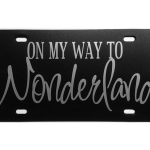 Alice in Wonderland License Plate Lewis Carroll Car Tag Camper Accessory