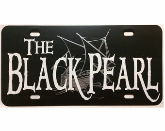 Pirates of the Caribbean License Plate The BLACK PEARL Car Tag