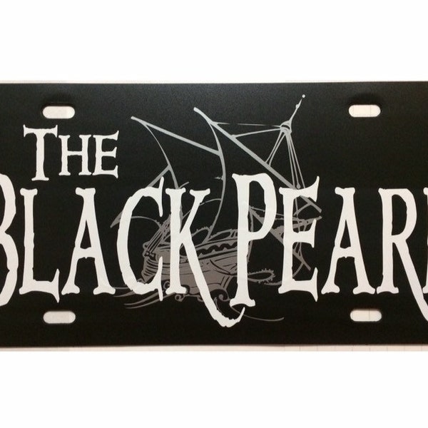 Pirates of the Caribbean License Plate The BLACK PEARL Car Tag