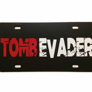 Tomb Raider Vanity License Plate Tomb Evader Lara Croft Car Tag