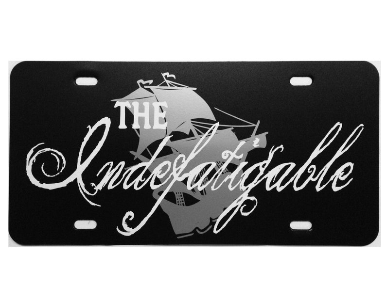 Horatio Hornblower License Plate Indefatigable Vanity Car Tag image 1