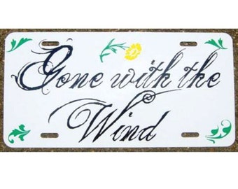 Gone With the Wind License Plate Margaret Mitchell Car Tag