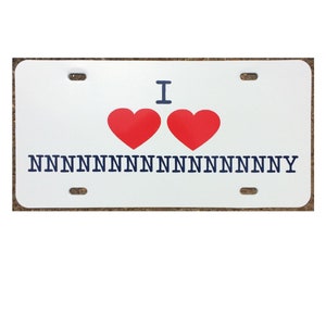 Doctor Who Inspired I Heart New New York License Plate Tenth 10th Doctor Car Tag