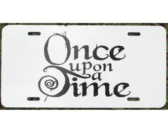 Fairy Tale Once Upon a Time License Plate Booklover Princess Car Tag