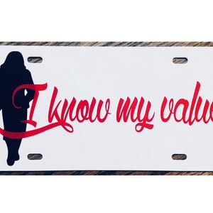 Agent Peggy Carter License Plate I Know My Value Car Tag Accessory