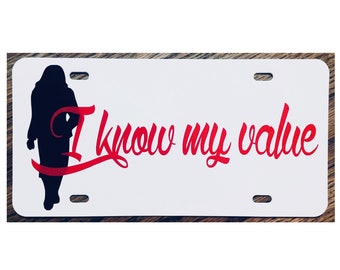 Agent Peggy Carter License Plate I Know My Value Car Tag Accessory