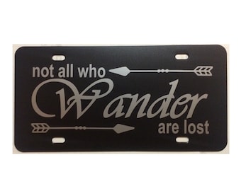 Lord of the Rings Wander Vanity License Plate Tolkien Car Tag Accessory