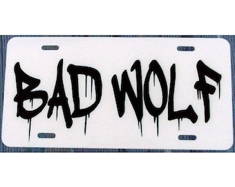 Placa de matrícula para coche de Rose Tyler, inspirada en Bad Wolf, de Doctor Who
