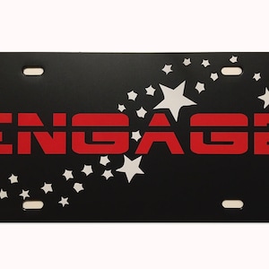 スタートレックにインスパイアされたナンバープレート ENGAGE カータグ 次世代ピカード アクセサリー
