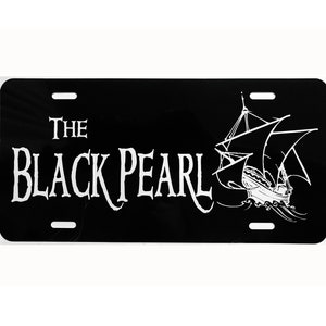 Pirates of the Caribbean License Plate The BLACK PEARL Car Tag