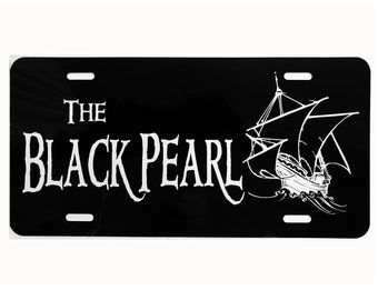 Pirates of the Caribbean License Plate The BLACK PEARL Car Tag