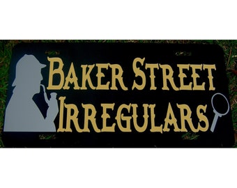 Sherlock Holmes Baker Street Irregulars Car Tag License Plate