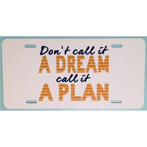 RVing Call it a Plan License Plate Camper Tag