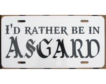 Asgard Car Tag Thor and Loki License Plate